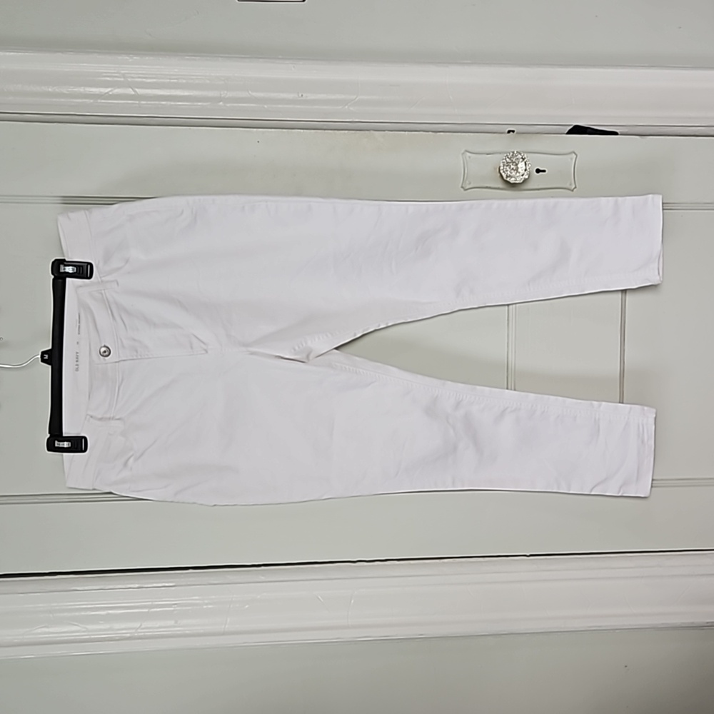 Old Navy Super Skinny High Rise White Jeans-14
